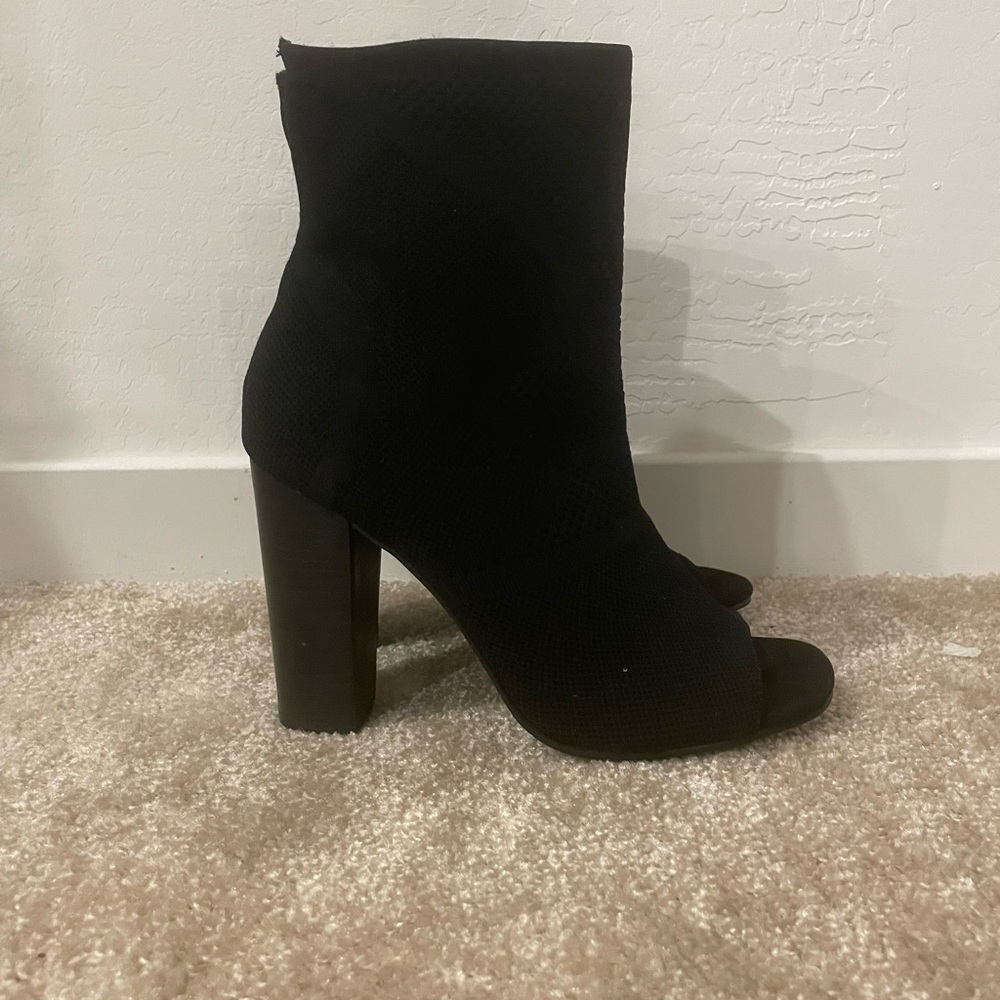 Knit Mesh Open Toe Bootie - Picture 5 of 7